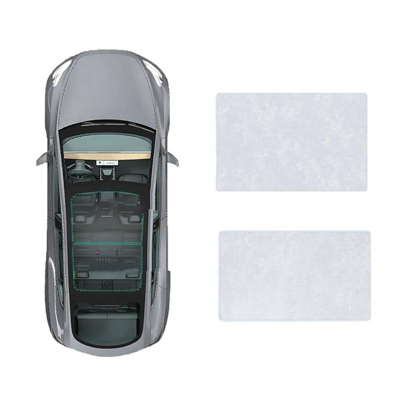 Auto Schiebedach Sonnenschirm Vorhang Für VW CC Shooting-brake 2021-,UV-Schutz Schattierung vorne Heckscheibe Sonnenschutz,B-Gray white Suede von JiAQen