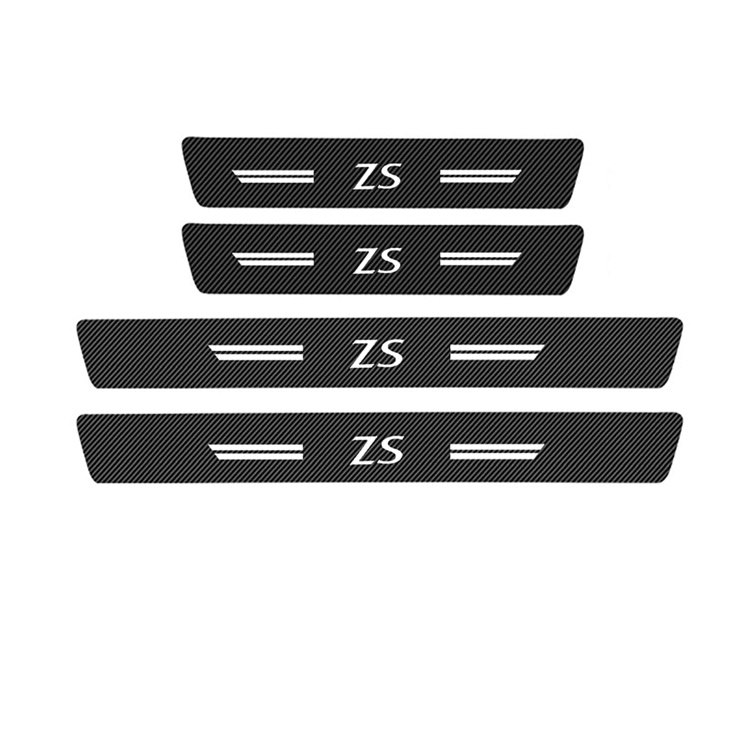 4 Stück Auto Einstiegsleisten Schutz Für MG ZS EV EZS 2017 2018 2020 2022 2023,Autotürschwellenleiste rutschfeste Anti-KratzTrim Scuff Schutz von JiAnFacAI