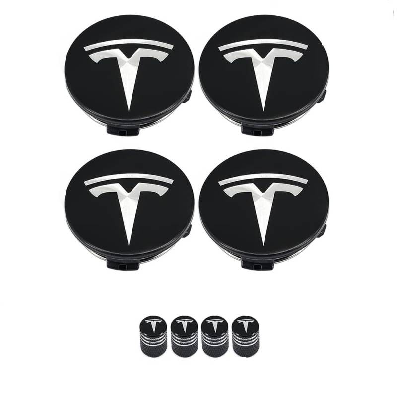 Auto Radnabenkappen für Tesla Model 3 2017-2023, Felgenkappen Nabenkappen Felgen Kappen Felgendeckel Radkappen Nabendeckel Wasserdichtigkeit Reifen Zubehör,F-57mm von Jialet