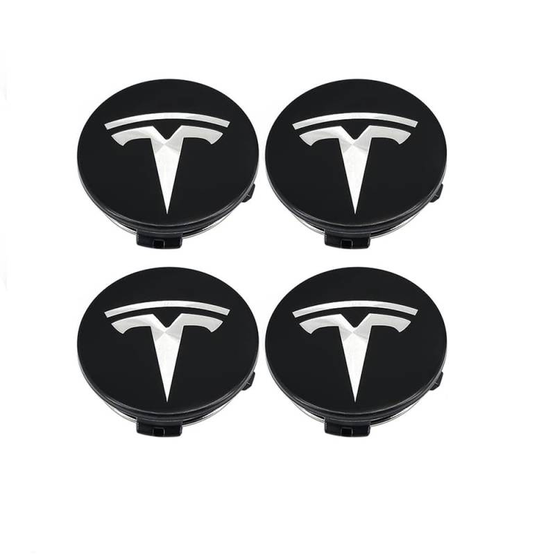 Auto Radnabenkappen für Tesla Model 3 Model S Model Y, Felgenkappen Nabenkappen Felgen Kappen Felgendeckel Radkappen Nabendeckel Wasserdichtigkeit Reifen Zubehör,A-57mm von Jialet
