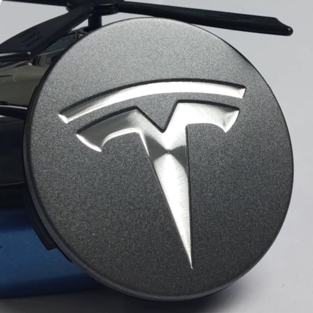 Auto Radnabenkappen für Tesla Model Y X S 3, Felgenkappen Nabenkappen Felgen Kappen Felgendeckel Radkappen Nabendeckel Wasserdichtigkeit Reifen Zubehör,D-57mm von Jialet
