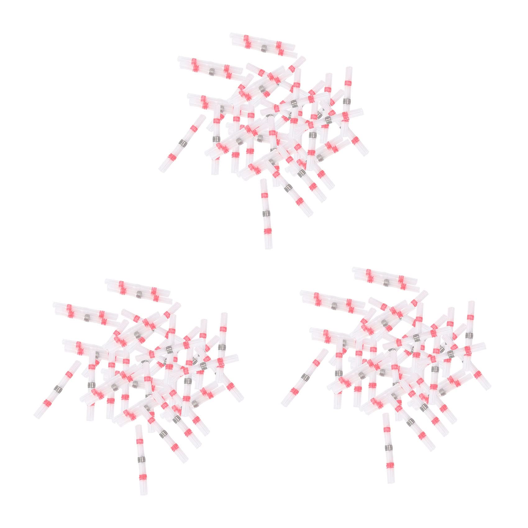 Jialouboo 150 Stücke Solder Seal Wire Connectors, SchrumpfstoßVerbinder Wasserdicht Isolierte Elektrische StoßKlemmen für Automotive Marine, 22-18 Awg, Rot von Jialouboo