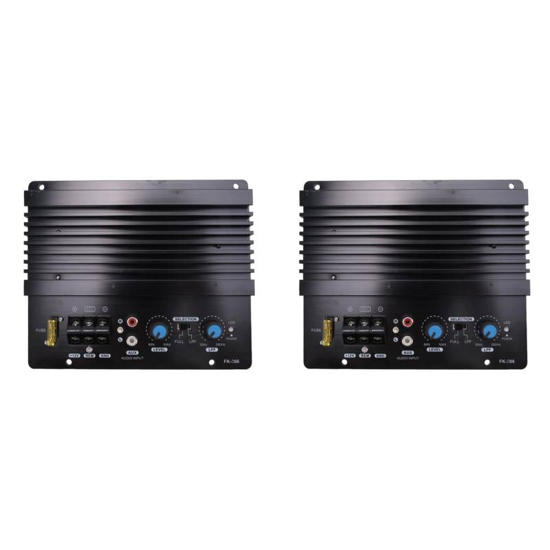 Jialouboo 2 x 1000 W Auto-Audio-Hochleistungsverstärker-Verstärkerplatine, leistungsstarker Bass-Sub-Tieftöner, 12 V von Jialouboo