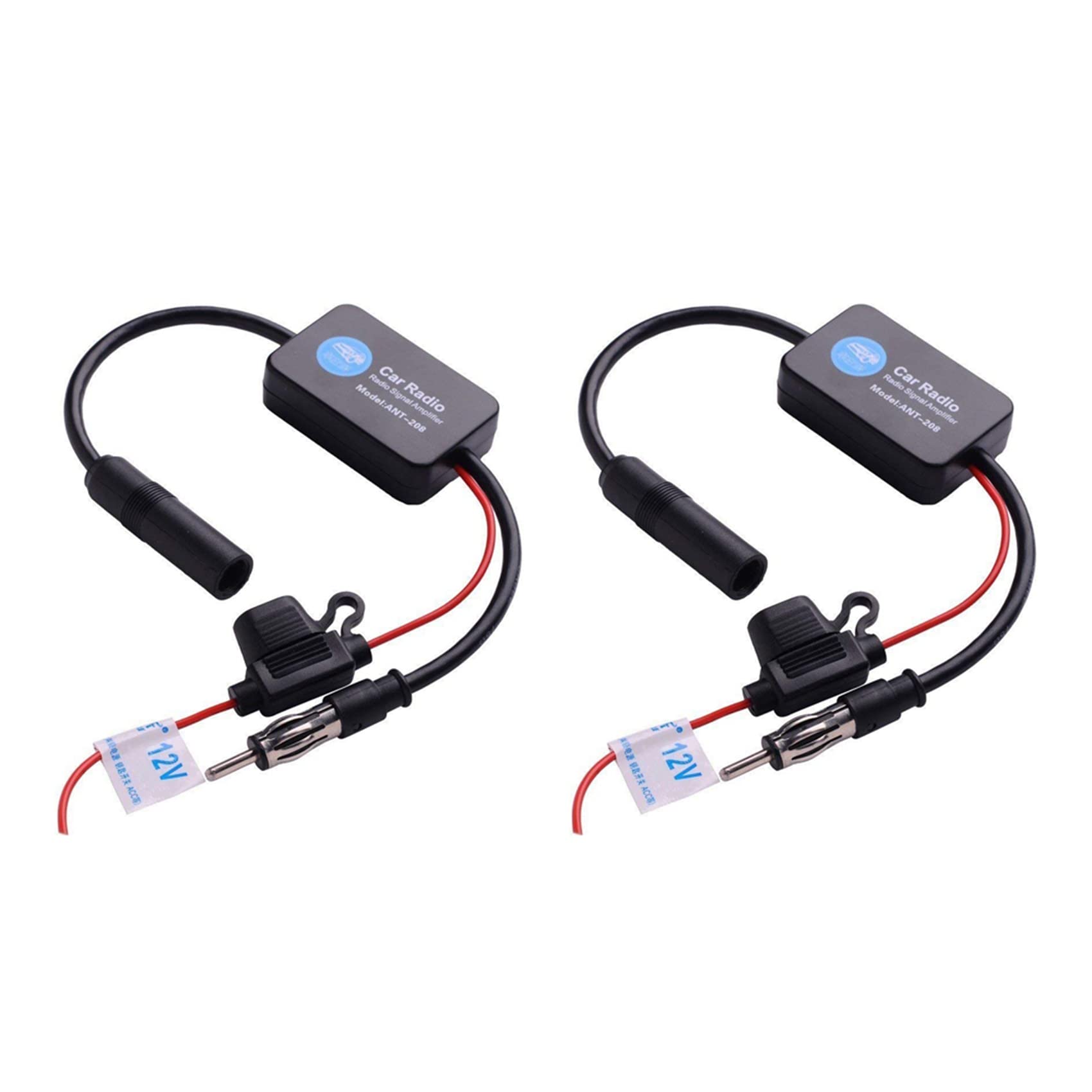 Jialouboo 2X Universal 12 V Automotive Auto Radio FM Antenne Signal Verstärker Verstärker für Marine Fahrzeug 330mm FM Verstärker von Jialouboo