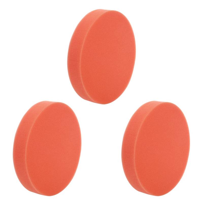 Jialouboo 3X 6 150mm Weiche Flache Schwamm Puffer Polierscheibe Kit für Auto Auto Polierer Farbe: Orange von Jialouboo