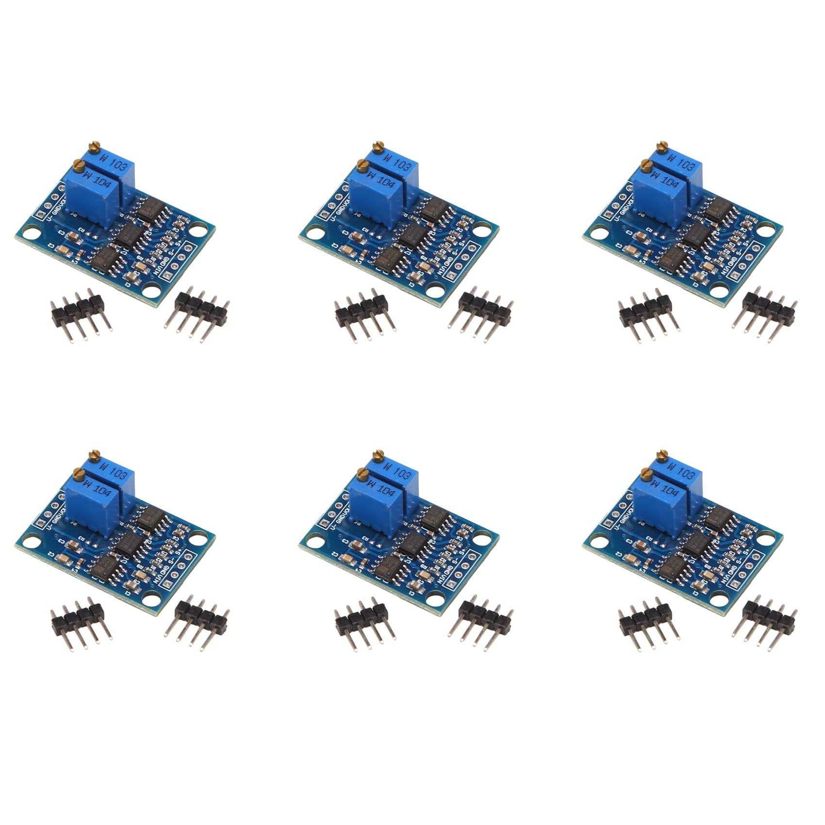 Jialouboo 6 x AD620 Mikrovolt MV Spannungsverstärker Signalverstärker 3-12 V DC Instrumentation Modu Board von Jialouboo