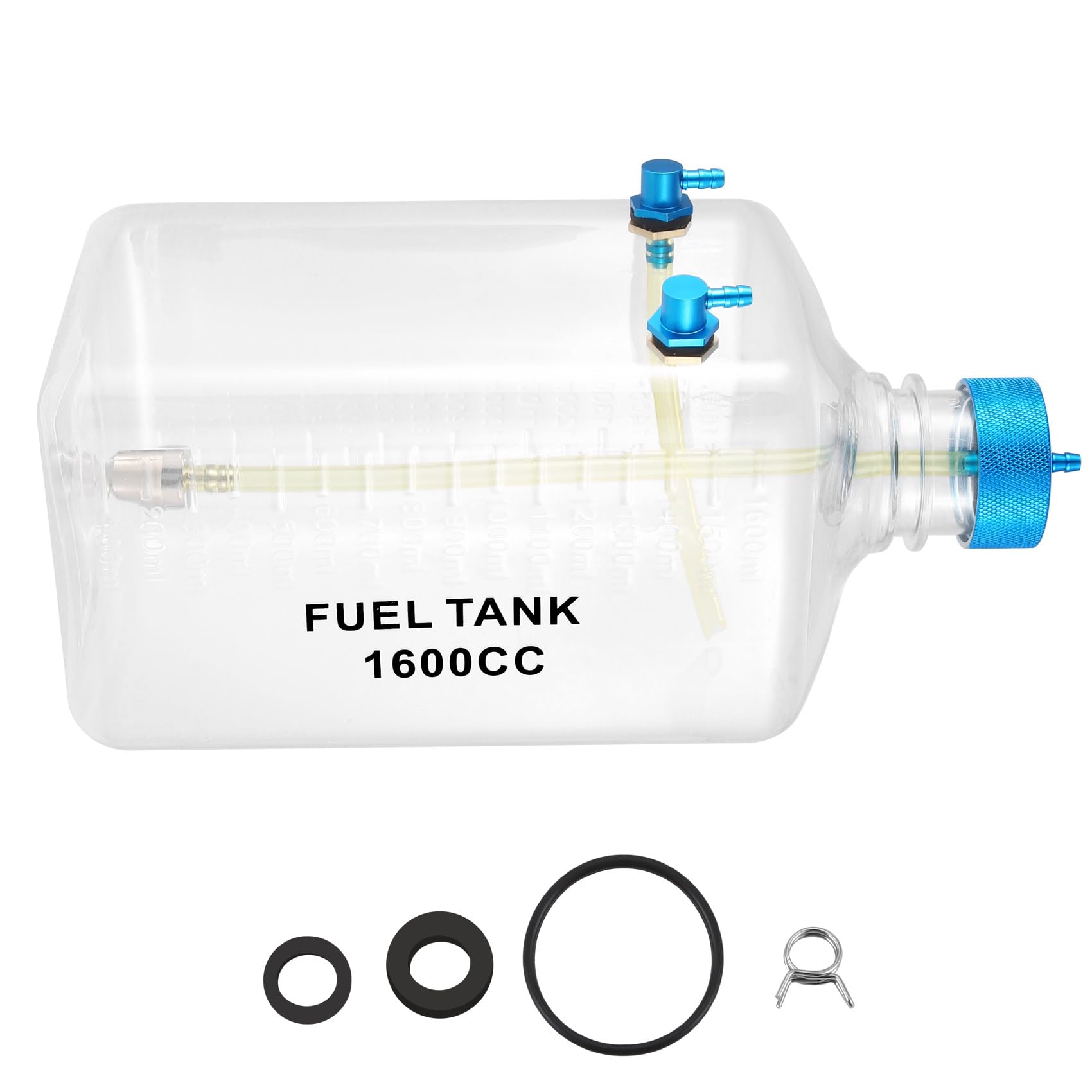 Jialouboo Kraftstofftank Benzin Transparente Plastikflasche 1600CC CNC für RC Gas und Nitro Flugzeug von Jialouboo