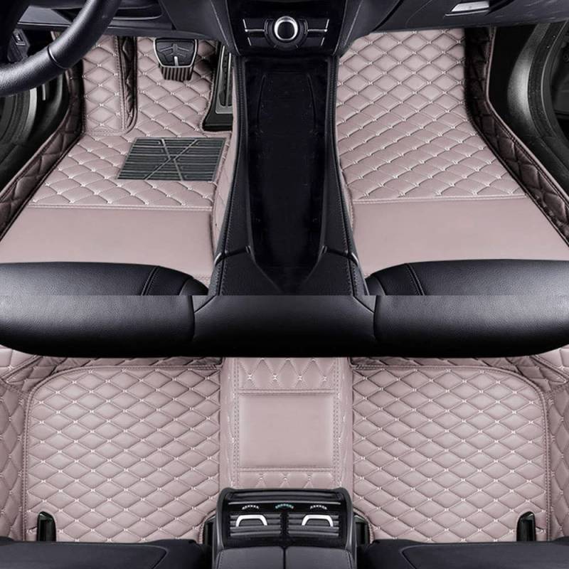 Benutzerdefinierte Auto Fußmatten Anpassbare 95% Auto Modell PU Leder voller bedeckter Schutz Advanced Performance Liners,Grau von Jialuode