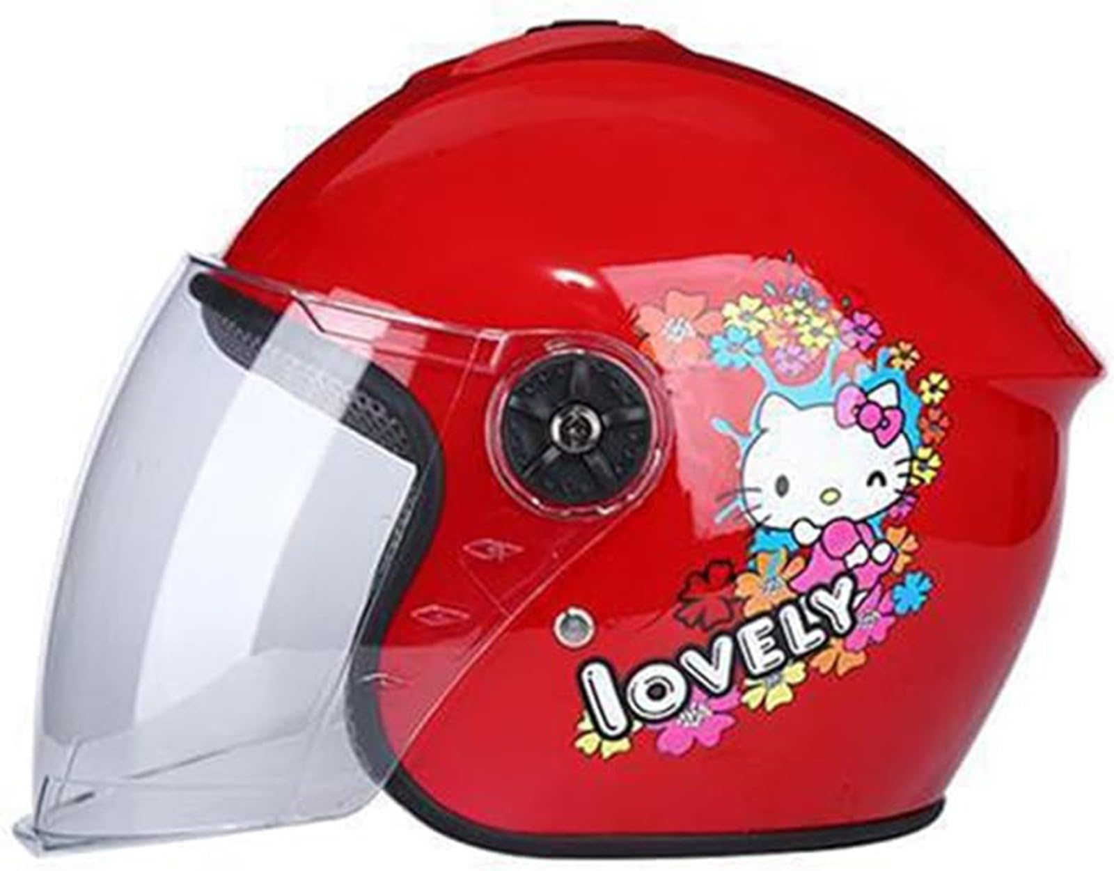 3/4-Motorradhelm Mit Offenem Gesicht, ECE-Zugelassener Kindermotorradhelm, Sommerroller, Leichter Mopedhelm, Kopfumfang, Geeignet Für Kinder Im Alter Zwischen 3 Und 14 Jahren D,47-55cm von JianJud