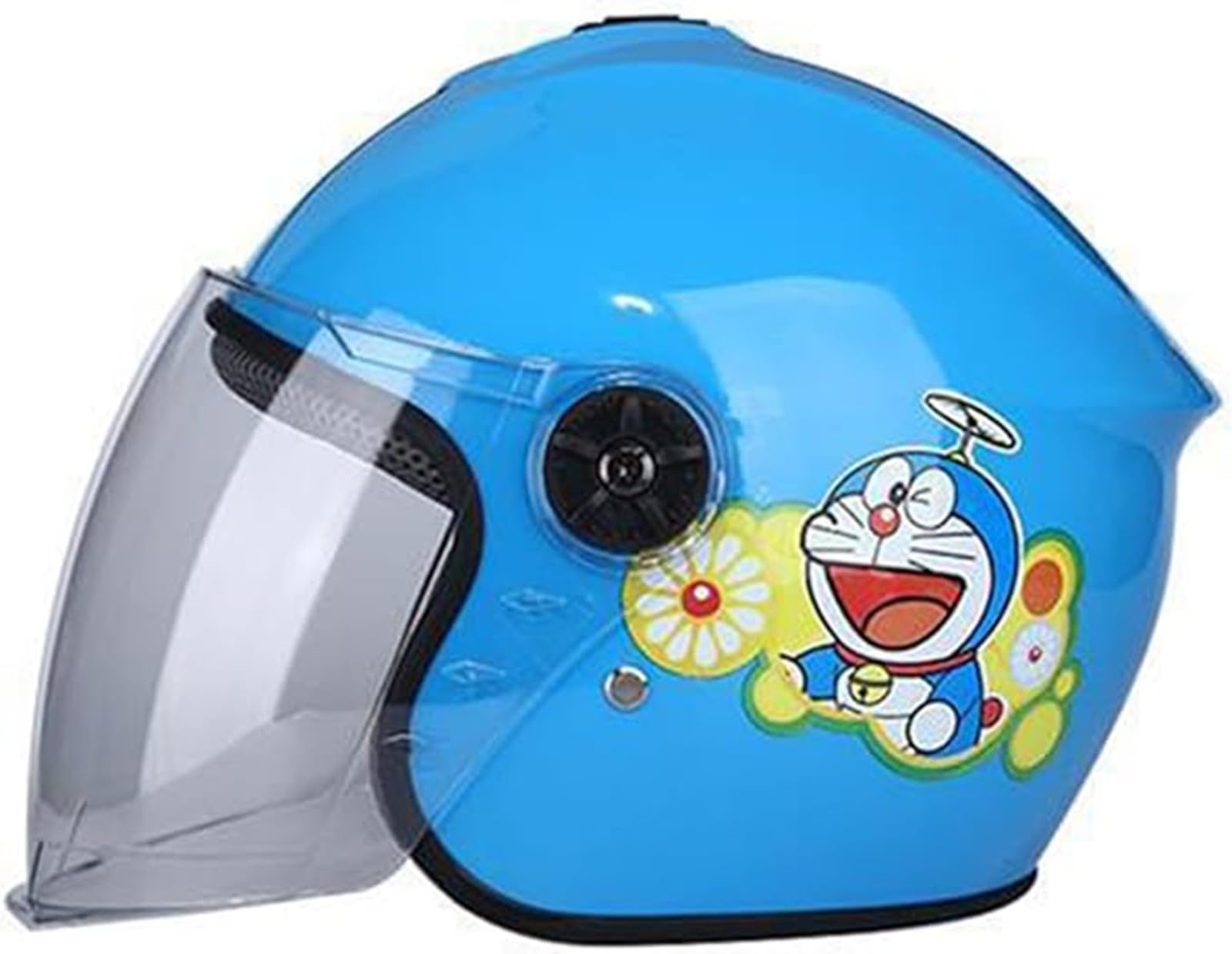 3/4-Motorradhelm Mit Offenem Gesicht, ECE-Zugelassener Kindermotorradhelm, Sommerroller, Leichter Mopedhelm, Kopfumfang, Geeignet Für Kinder Im Alter Zwischen 3 Und 14 Jahren E,47-55cm von JianJud