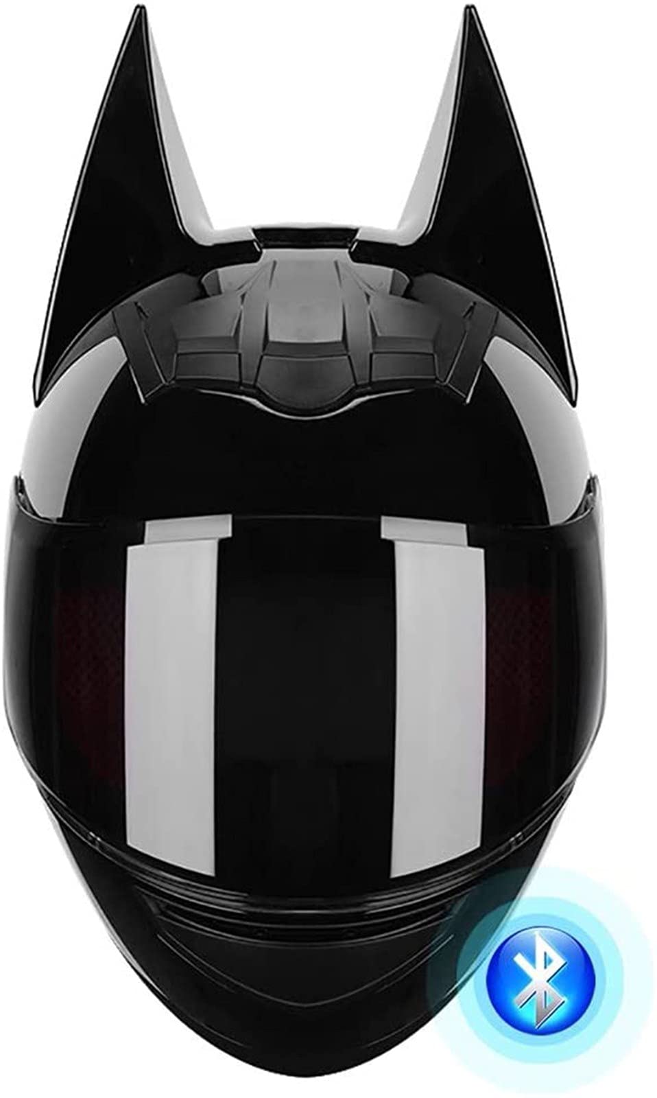 Batman-Helm, Elektromotorrad Männer Und Frauen Cool Racing Motocross-Integralhelm - ECE-Anerkannter Sommer-Scooter-Helm Mit Leichtem Moped ATV-Straßenhelm D,M von JianJud