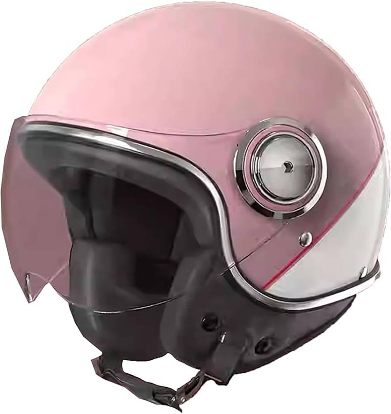 Deutsche Motorrad Halbhelme Mit ECE 22.06-Geprüftjethelm Retro, Chopper Helm, Scooter-Helm, Fahrradhelm, Mit Herausnehmbares Innenfutter Und Schnellverschlussschnallen E,M/{57~58cm} von JianJud