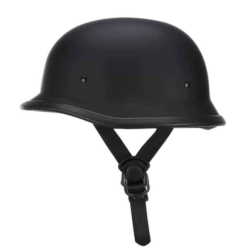 Halber Helm Motorrad Männer ECE-Zugelassene Tragbare Helme Roller Moped Safe Protect Helm Frauen Vier Jahreszeiten Jet Helm Fahrrad Fahrrad Lokomotive Leichtbau Retro Helm B,M von JianJud