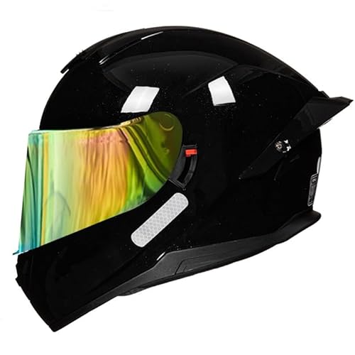 Integralhelm Für Motorradfahrer Mit Doppelvisier, Sturzhelme Für Herren Und Damen Zum Rennradfahren, Roller, Moped, ECE 2206-Geprüft G,L/{59~60cm} von JianJud