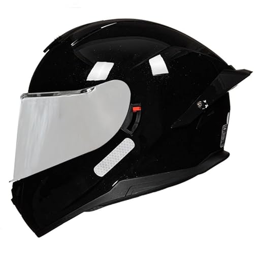 Integralhelm Für Motorradfahrer Mit Doppelvisier, Sturzhelme Für Herren Und Damen Zum Rennradfahren, Roller, Moped, ECE 2206-Geprüft H,L/{59~60cm} von JianJud