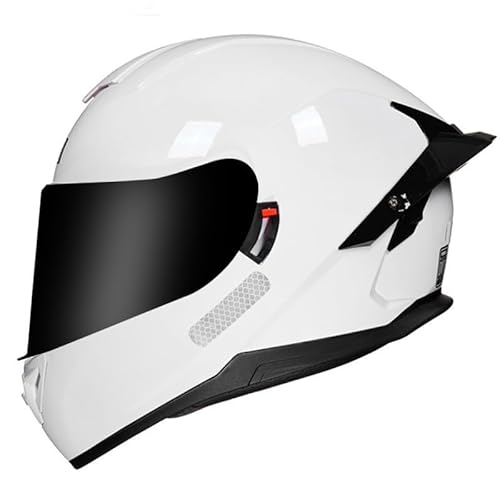 Integralhelm Für Motorradfahrer – Motorrad-Crashhelme Für Straßenrennen Und Touren – Schutzhelm Für Erwachsene, Herren Und Damen, ECE 22.05-Geprüft H,L/{59~60cm} von JianJud