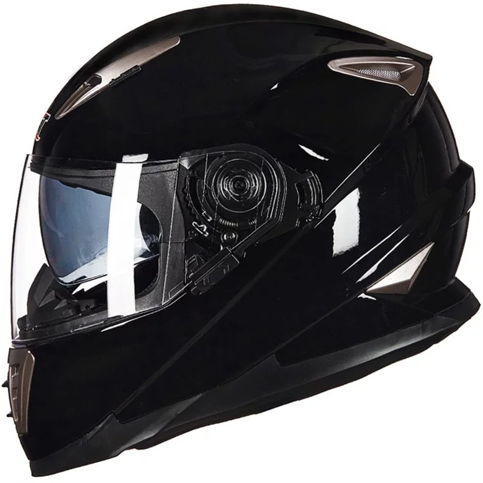 Integralhelm Mit Klappmechanismus Für Motorrad, Modularer Helm, Integriertes Motorrad-Doppelvisier Für Erwachsene, Männer Und Frauen, Moped-Straßenrennen, DOT-Geprüft A,L/{56~57cm} von JianJud