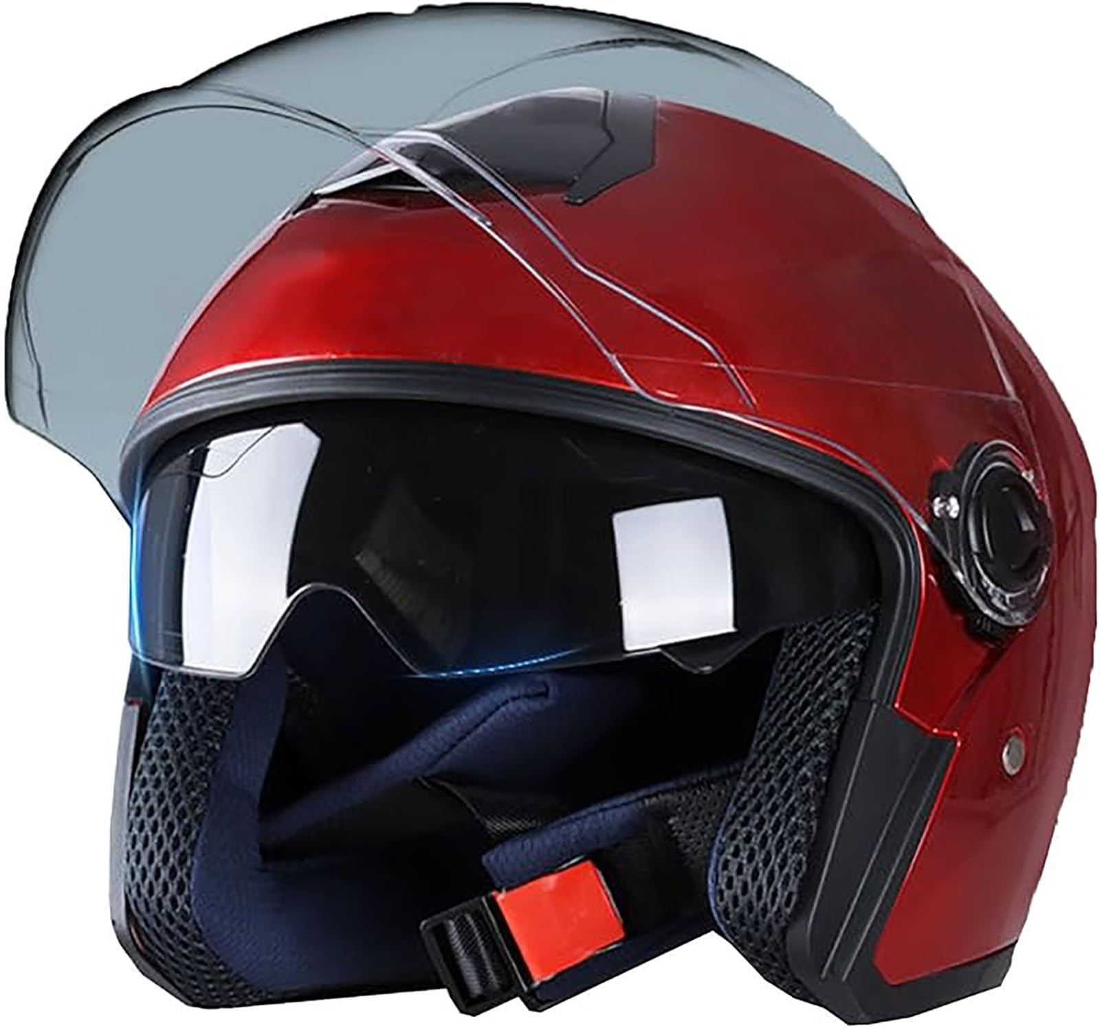 Jet-Helm · Motorrad-Helm Roller-Helm Scooter-Helm Bobber Mofa-Helm Chopper Retro Cruiser Vintage Pilot Biker ECE 22.06-Geprüft A,M/{57~58cm} von JianJud