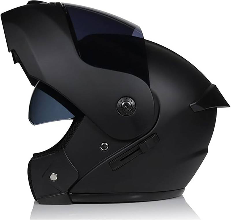 Klappbarer Integralhelm Für Erwachsene,ECE-Geprüfter Modularer Motorradhelm Mit Doppelter Sonnenblende Für Männer Und Frauen, Scooter,Cruiser, Straßenrad, Renn- Und Geländeradhelme F,M/{57~58cm} von JianJud