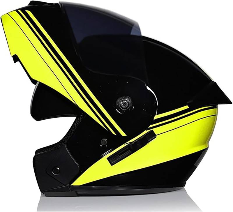 Klapphelm Motorradhelm ECE-R 22.06 Zertifiziert Integralhelm Für Damen Und Herren Jethelm Mit Kinnschutz Scooter Roller Moped Helm Mit Sonnenblende A1,M/{57~58cm} von JianJud