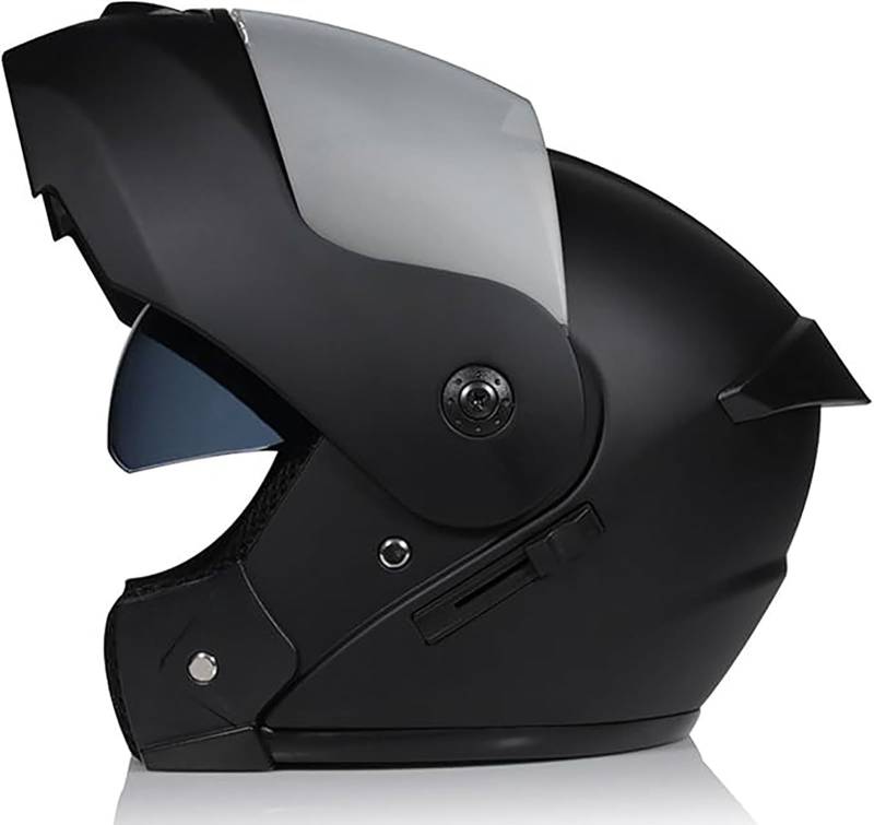 Klapphelm Motorradhelm ECE-R 22.06 Zertifiziert Integralhelm Für Damen Und Herren Jethelm Mit Kinnschutz Scooter Roller Moped Helm Mit Sonnenblende D2,M/{57~58cm} von JianJud