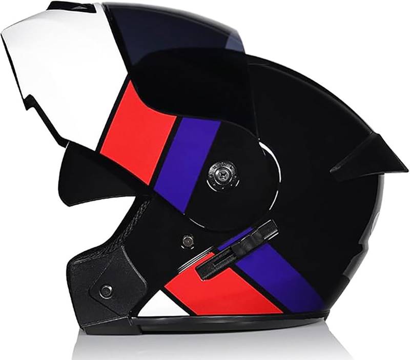 Klapphelm Motorradhelm ECE-R 22.06 Zertifiziert Integralhelm Für Damen Und Herren Jethelm Mit Kinnschutz Scooter Roller Moped Helm Mit Sonnenblende G1,M/{57~58cm} von JianJud