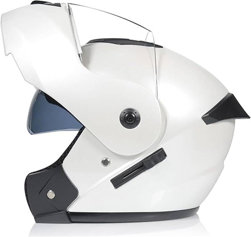 Modularer Motorradhelm Antibeschlag-Doppelvisier Leichter Integral-Klapphelm Motorradhelm Für Männer Und Frauen ECE-Geprüfter Straßenhelm F,M/{57~58cm} von JianJud