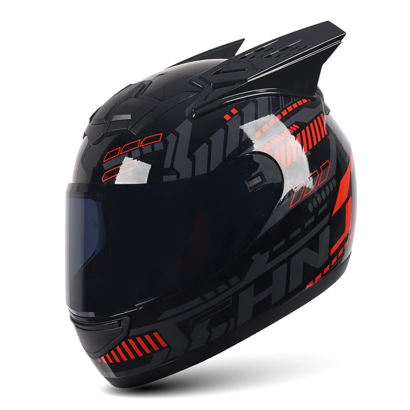 Motorradhelm Integralhelm Rapid Street Helm ECE-Geprüft Unisex Erwachsene Cool Rider Equipment Four Seasons New Street Touring Motorradhelm E,S/{55~56cm} von JianJud