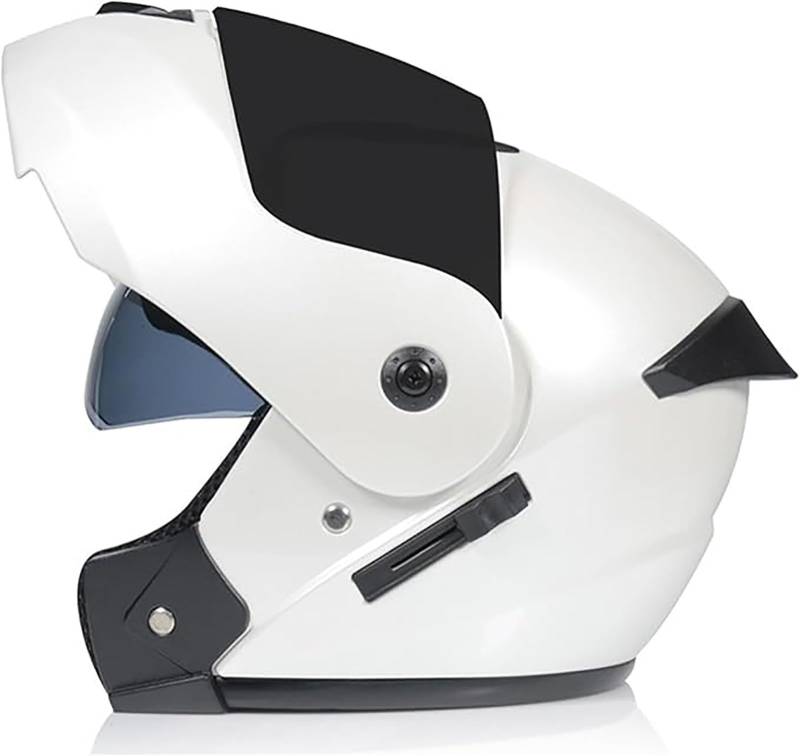 Motorradhelm - Klapphelm Modularer Helm Mit Doppelvisier, ECE Zertifiziert Motorrad Helm Integralhelm Jethelm Für Erwachsene Damen Und Herren B1,S/{55~56cm} von JianJud