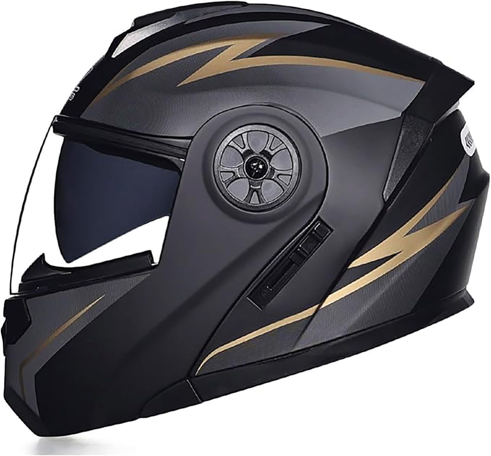 Motorradhelm Unisex Für Erwachsene, Motorrad-Sturzhelm, ECE-Geprüfter Integralhelm Mit Doppelvisier, Crash Rider Biker-Sport-Motorradhelme H,S/{55~56cm} von JianJud