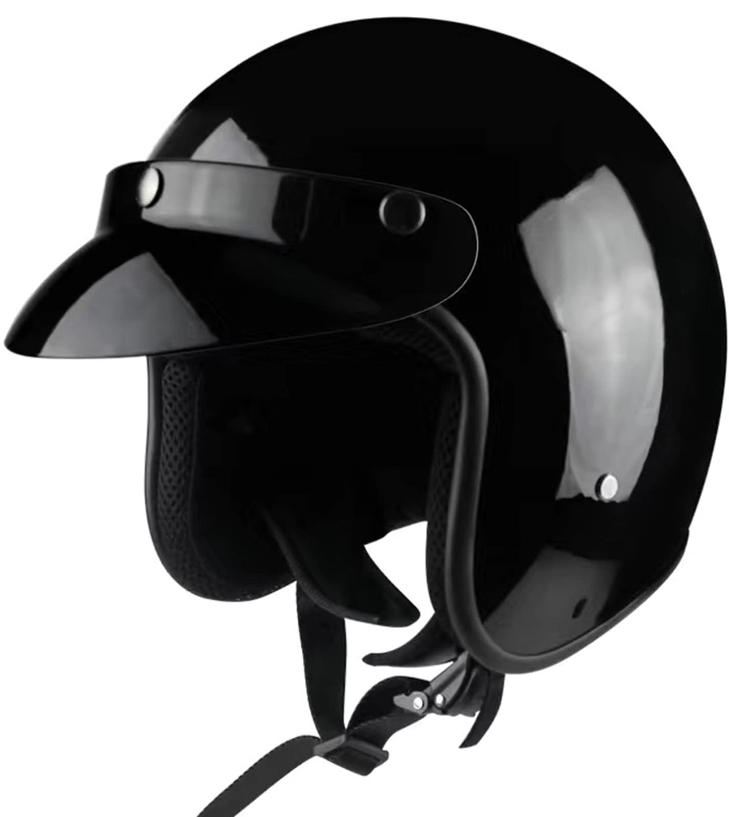 Retro-Motorrad-Jet-Helm Mit Visier, 3/4 Für Erwachsene Frauen Und Männer, Vintage Half Face Vespa-Motorradhelme Für Roller, ECE-Zugelassener Helm B, 2XL=61-62cm von JianJud