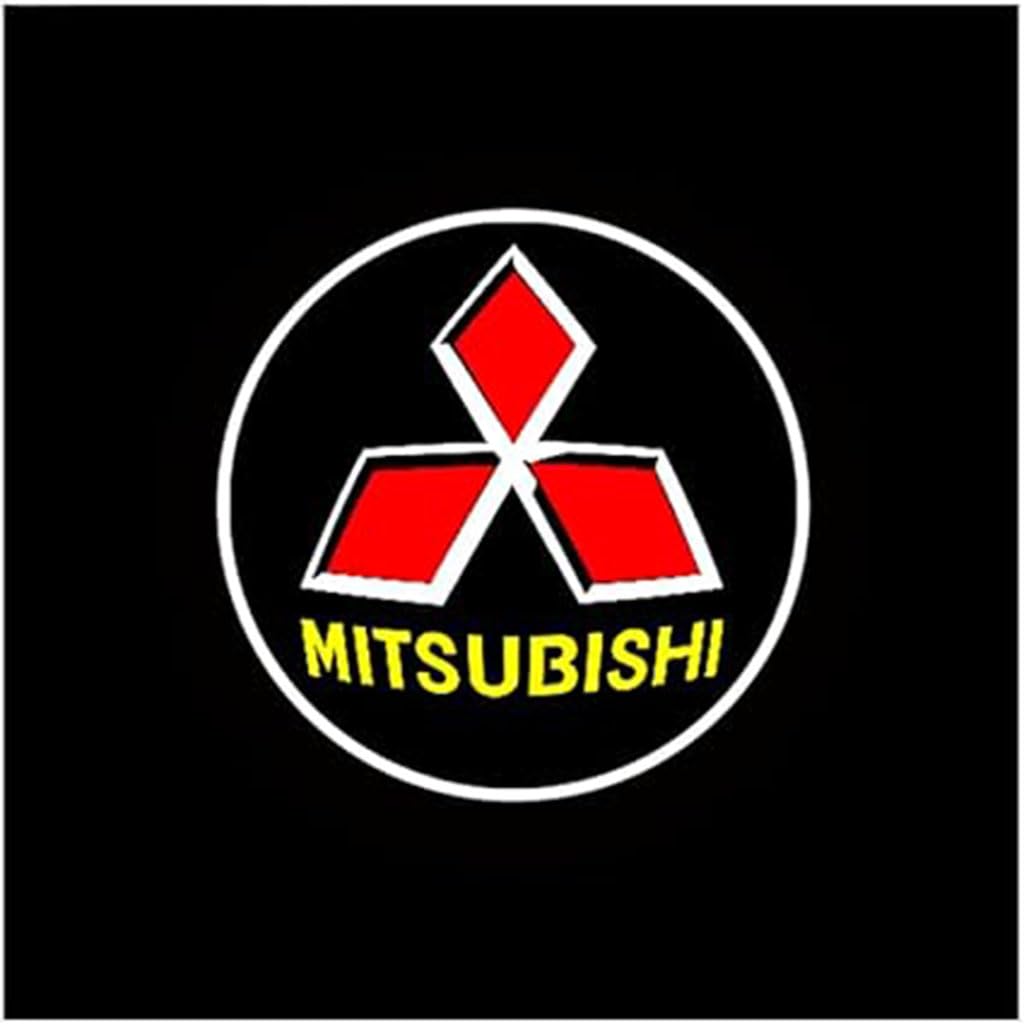 JianJunSuper 2 Stücke Autotür Willkommenslicht für Mitsubishi ASX 2011-2024,HD Türbeleuchtung Logo Projektor Einstiegsbeleuchtung Autotür Auto Zubehör,A von JianJunSuper