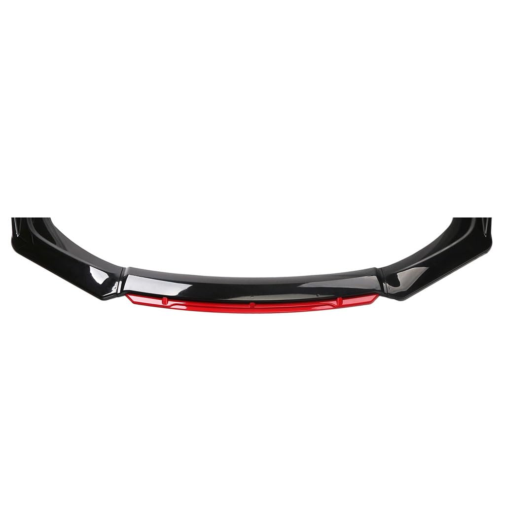 Auto Frontspoiler für Audi A3 Sedan 2021-2023,Frontlippe Spoiler Frontspoiler Spoilerlippe Frontstoßstange Lippe Stoßfängerlippe Lip Spoiler Kinn Frontstoßstangenlippe,C-Black Red von JianiStore