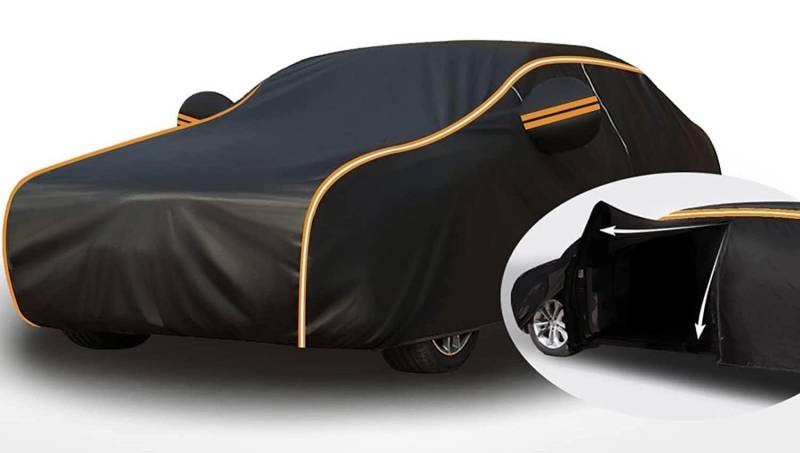 Autoabdeckung Outdoor Ganzkörperabdeckung Sun UV-Schutz Abdeckplane für Audi A4 Avant(2015-2022),D/Addcotton von Jiaoqingni