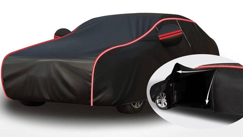 Autoabdeckung Outdoor Ganzkörperabdeckung Sun UV-Schutz Abdeckplane für Opel Crossland X 2017-2023,B/Addcotton von Jiaoqingni