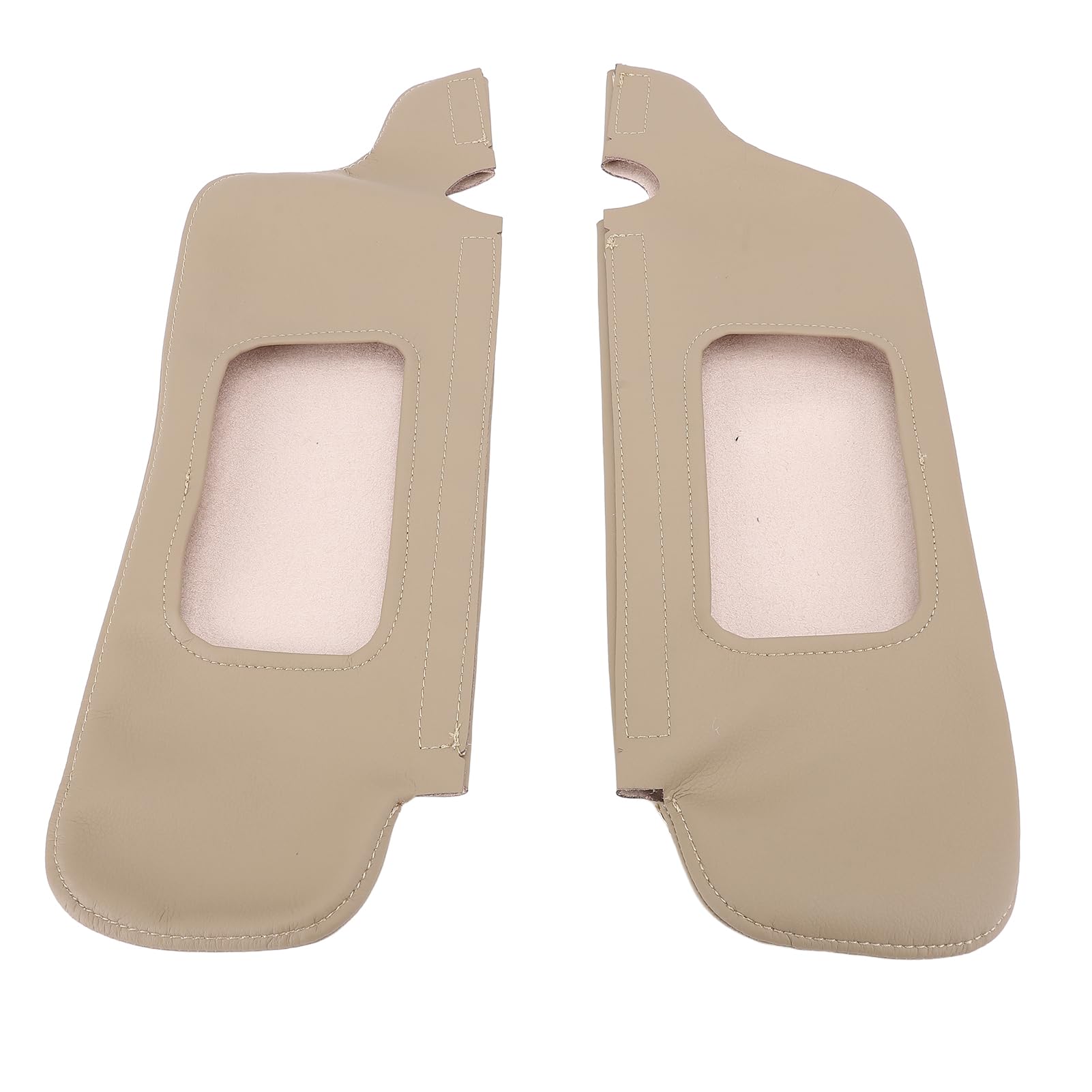 2pcs Sun Visor Protektorabdeckung für Mustang 1994-2004, Puder-Sun Visor-Deckung Ersatz, Sonnenvisor-Abdeckung Linker Fahrer und Rechts Beifahrerseite (Beige) von Jiawu