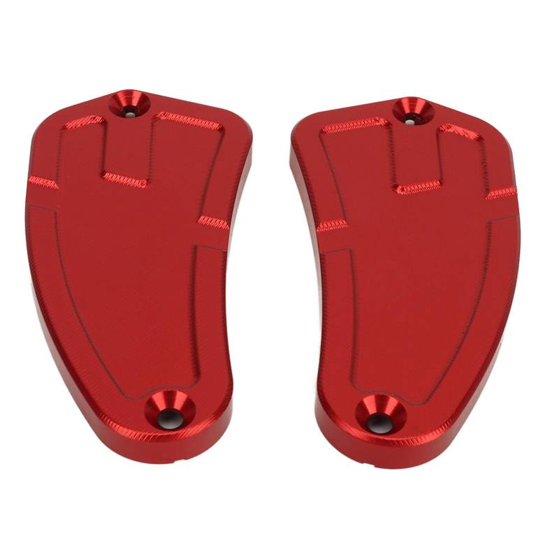 Immobilienkupplungsreservoirkappe, 2 PCs Aluminiumlegierung Anodierte Oberflächenschutz -Vorderbremsreservoir -Haube Kit Hohe Festigkeit für Brutale 750 910 920 (Rot) von Jiawu