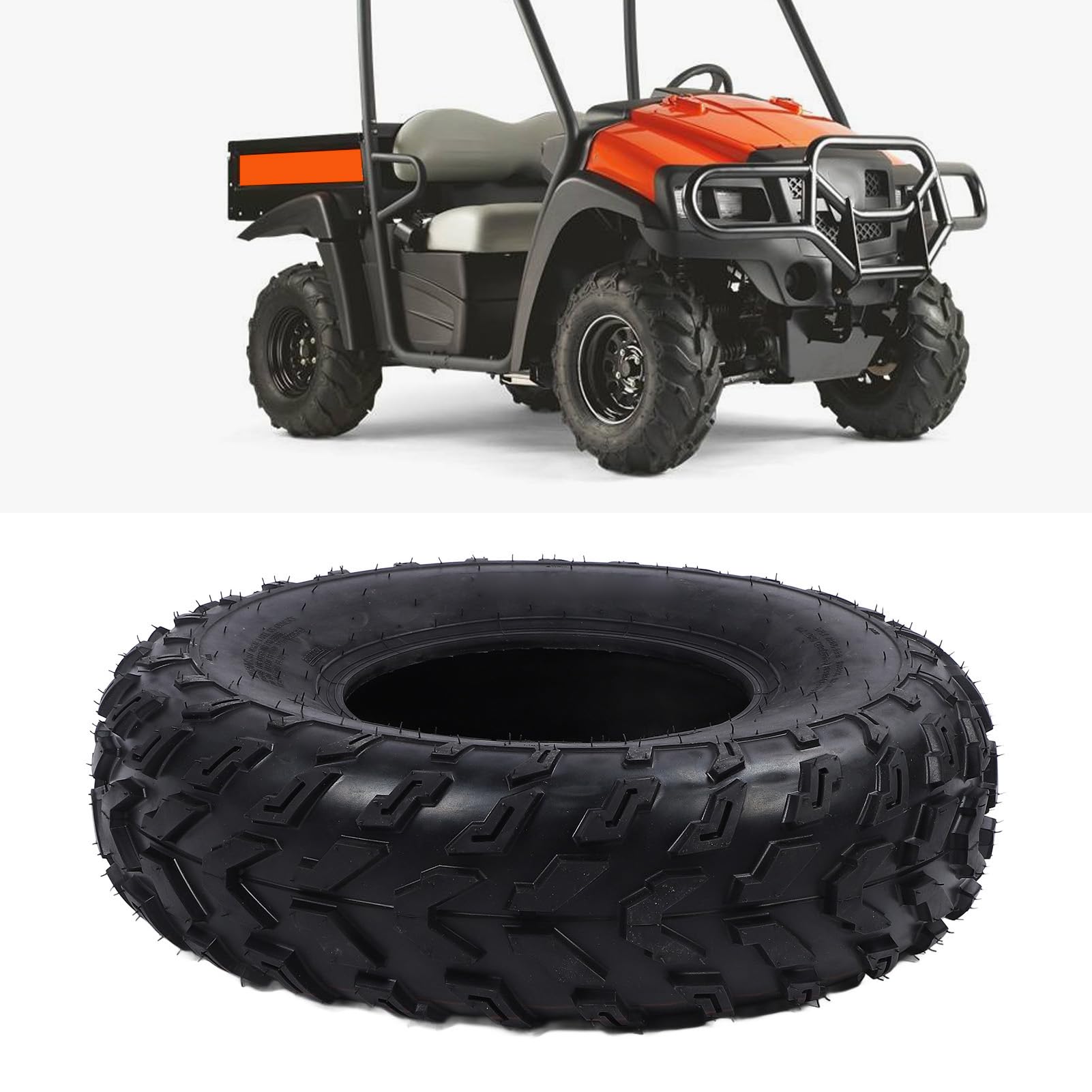 Jiawu ATV-Reifen, 23 X 7 X 10 ATV/UTV/Offroad-Reifen, Geländereifen, 6-lagig, Pannensicher, rutschfest, Verdicktes Gummireifen-Ersatz-Ersatzzubehör, Schlauchlos von Jiawu