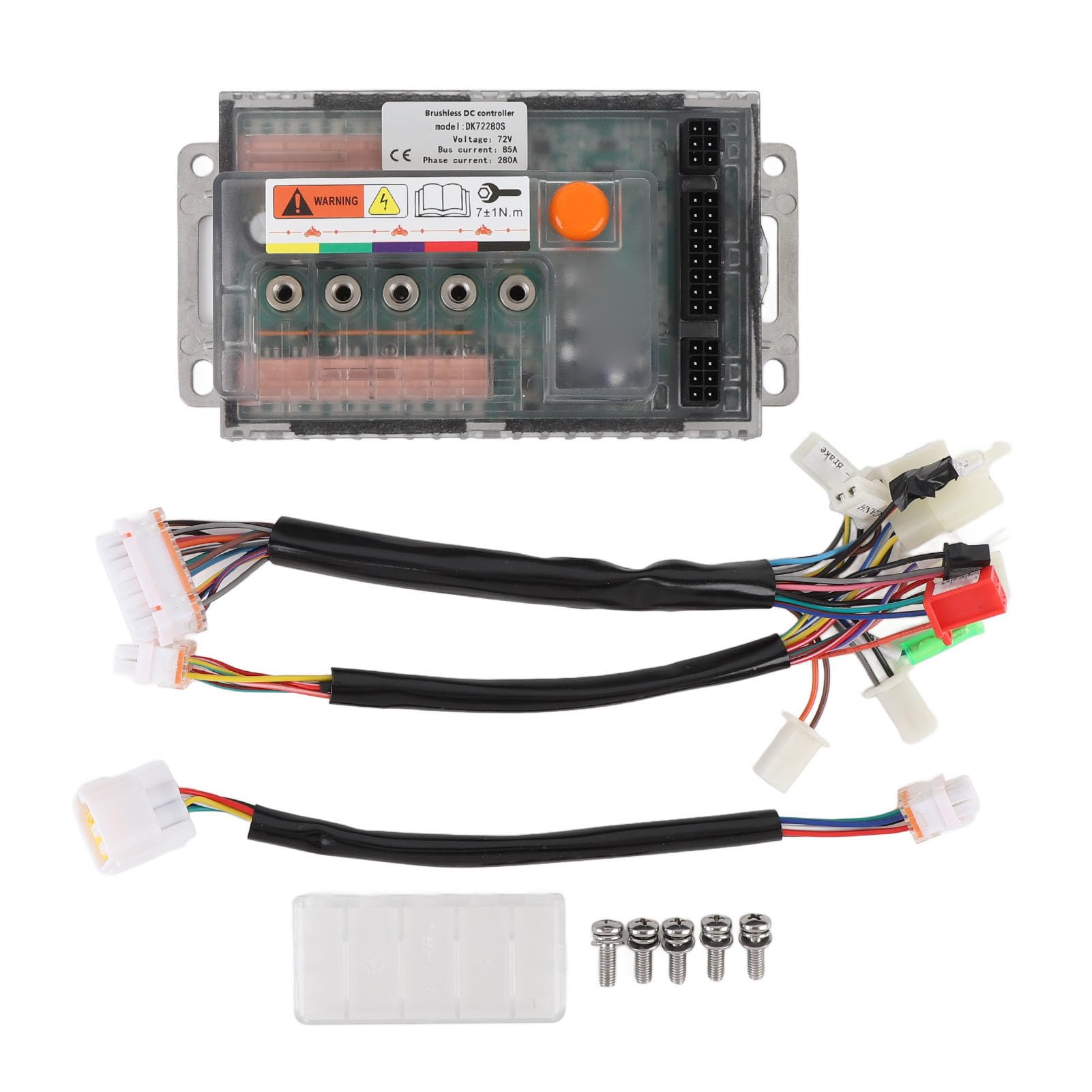 Jiawu DK72280S Sinus-Controller, 36–100 V, Bürstenloser 72-V-Gleichstrommotor-Controller aus Aluminiumlegierung, Passend für ≤3000 W QS-Motor, Elektro-Motorrad-Mobilitätsroller von Jiawu