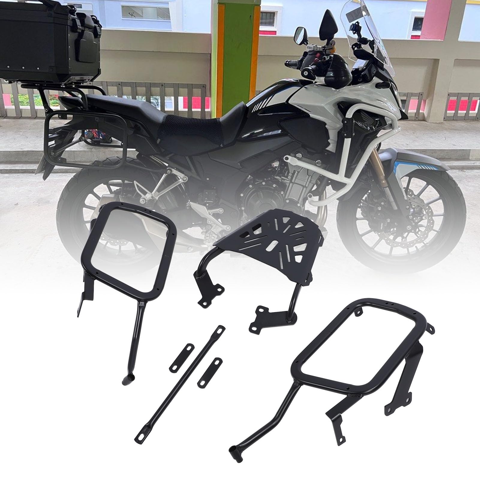 Jiawu Gepäckständer für CB400X CB500X, Motorrad -Heck -Rack- und Satteltaschenstütze -Stütze -Racks Seitenträger, Stabile Stützstock -Stützregal, Abnehmbare Montage -Bracket -Kit von Jiawu