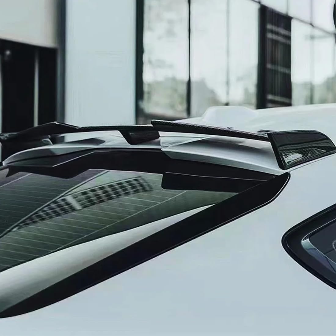 für BMW X6 X6M G06 2019 – 2024 Auto Heckspoiler,Kofferraumspoiler Schwanz Spoiler Flügel Heckflügel Dekoration Zubehör,B-Carbon Look von JidddD