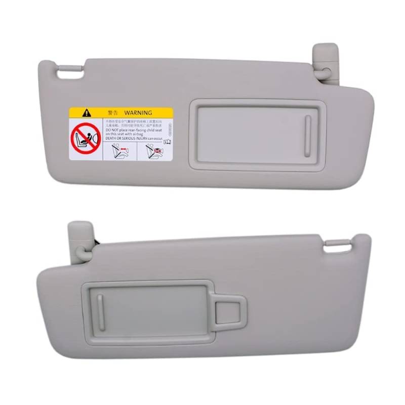 für Hyundai Getz Click 2002-2012 Car Sun Visor,with A Make-up Mirror Vehicle Sun Visor with Mirror,Interne Sonnenblende,B Gray Left (Driver) von JidddD