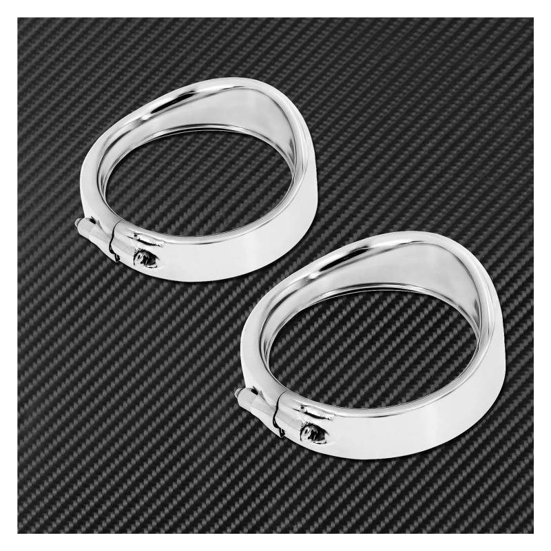 Motorradzubehör Motorrad Chrome 7''Headlight Trim Ring + 4,5'' Nebel Licht Abdeckung + Visier Stil Trim Ring Für harle&y Für Softail Für FLH Für Touring von Jiechao