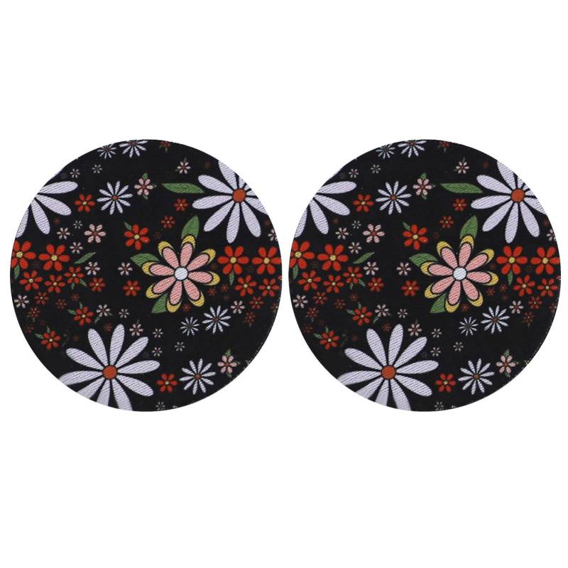 Auto-Untersetzer, Drink Car Pad Auto Cup Coaster | Untersetzer für Auto Floral Rutschfester Untersetzer, Autozubehör für Zuhause, Schreibtisch, Küche, Zimmer, Auto Jildouf von Jildouf