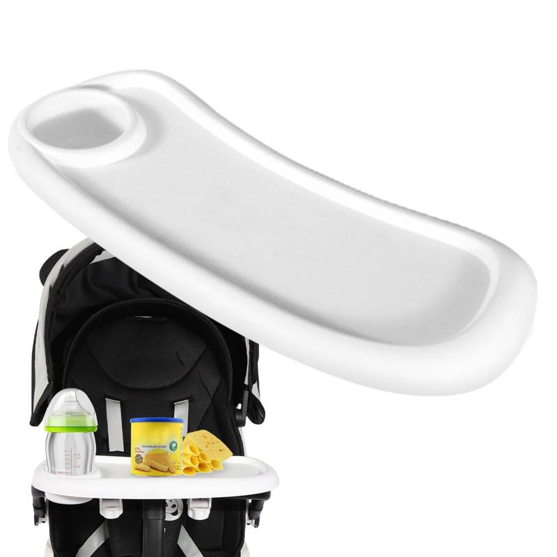 Becherhalter für Kinderwagen - Kinderwagen Organizer mit Getränkehalter | 2 in 1 Universal Snack Tablett für Kinderwagen mit Becherhalter, Snack-Auffangbehälter und Getränkehalter für die Befestigung von Jildouf