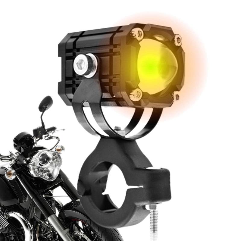 Jildouf Motorradscheinwerfer, runde LED-Nebelscheinwerfer | 4 Modi Spotlight LED-Taschenlampe mit hoher Helligkeit für Motorrad zum Laufen, Camping, Radfahren und mehr von Jildouf