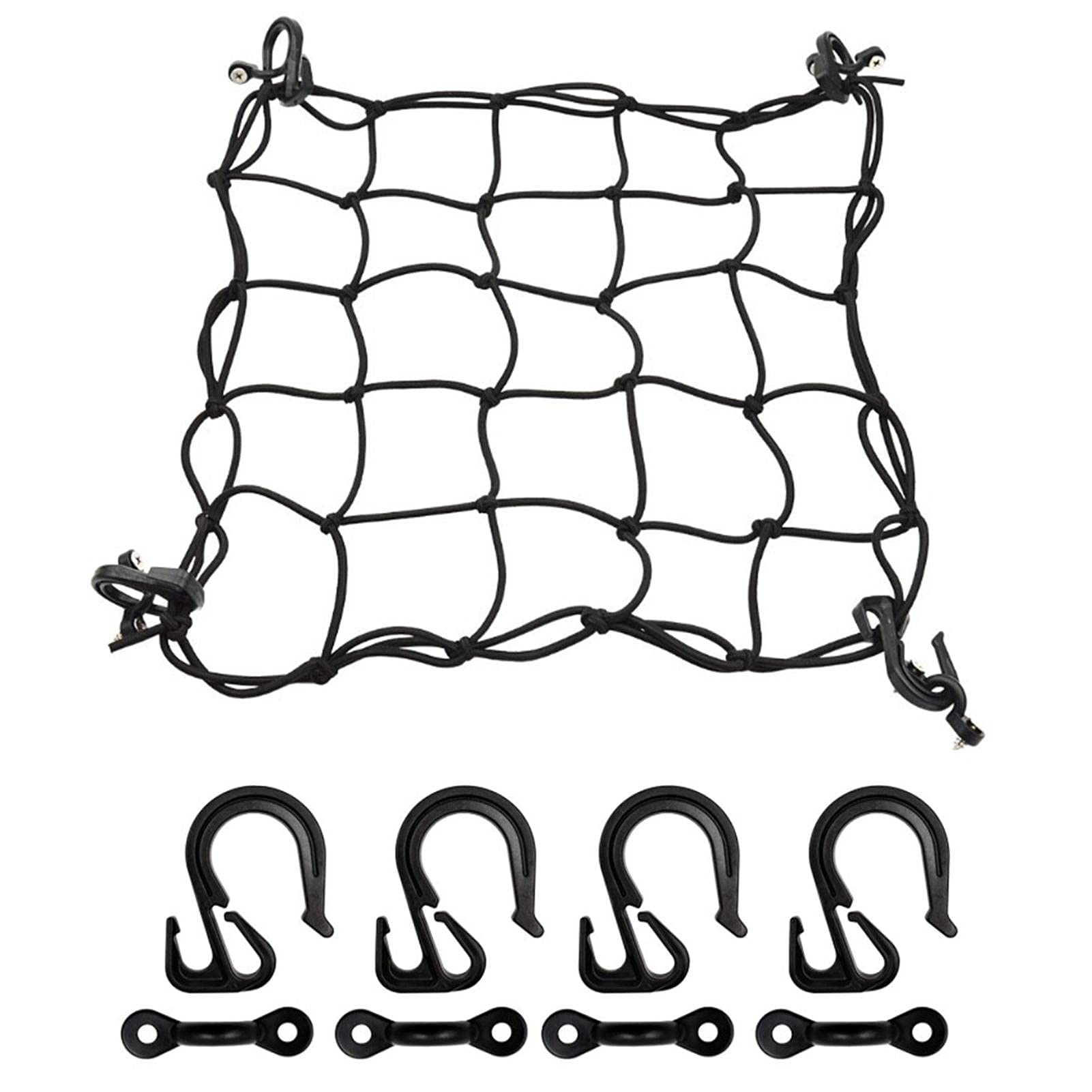 Nylon Cargo Net Surfboard Storage Net Heavy Duty Truck Bed Elastic Rope With Hook Rigging Net Storage For Cars Trailer Boat RV Jildouf von Jildouf