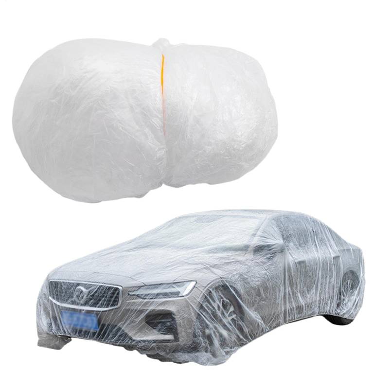 Auto Autoabdeckungen, Transparente PE-Vollautoabdeckung, Autozelt Autoplane Wetterfest Garagenzelt, Autoabdeckung Winter Car Cover Auto Schutzhülle, Auto Abdeckplane schützt vor Staub von Jingmiger