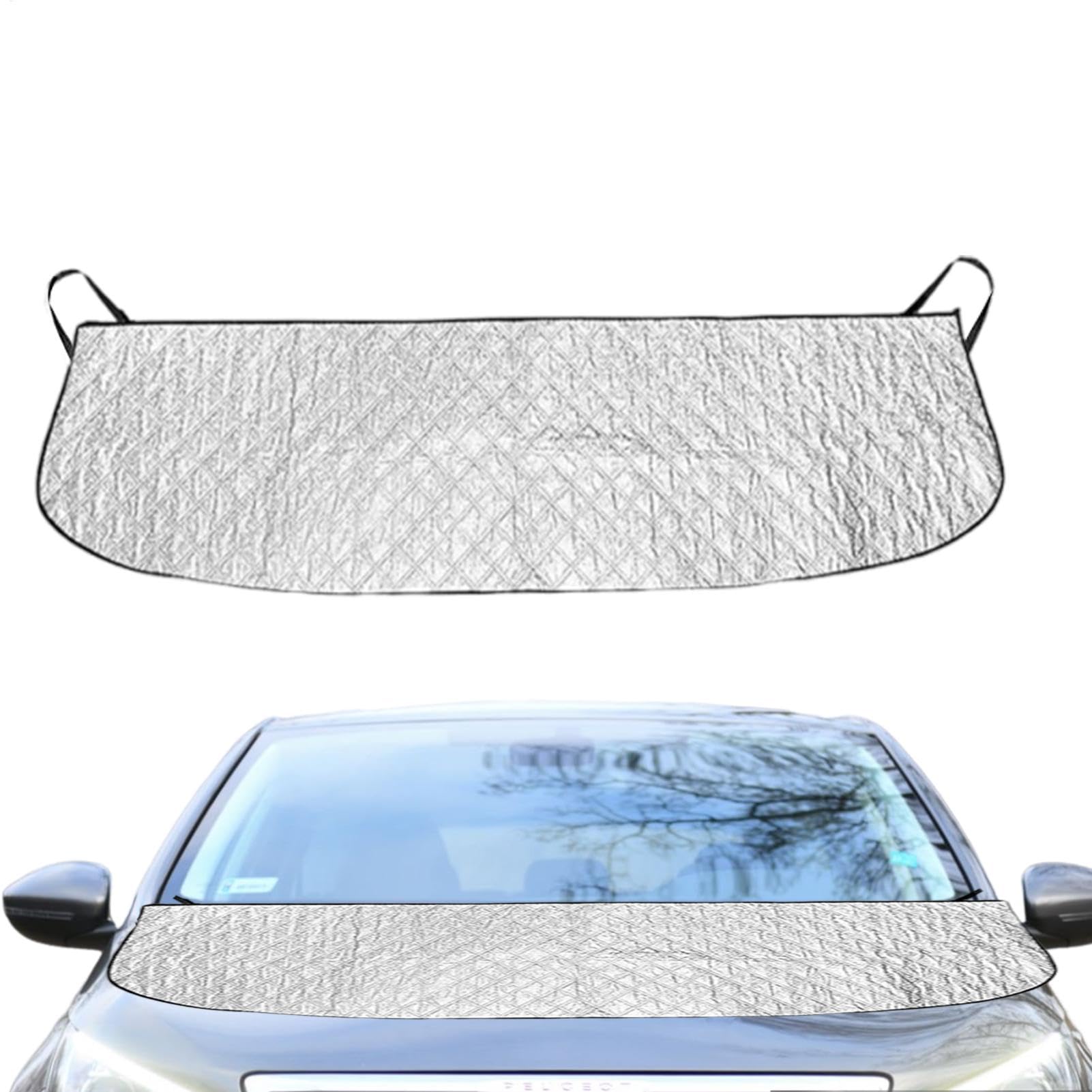 Car Windshield Cover, Frontscheibenabdeckung, Windschutz Scheiben Abdeckung Gegen Schnee, Faltbar Sonnenschutz Winter, Windschutzscheiben-Sonnenschutz-Schneeabdeckung Für Autos von Jingmiger