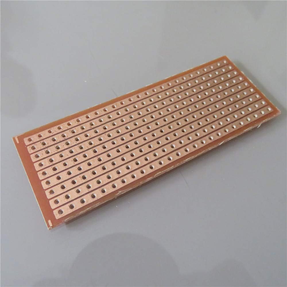 10stk 2.5X6.4cm Streifenraster Veroboard Stripboard print Prototype Paper PCB Platine Leiterplatte Universal Experiment Matrix Circuit Board Bakelite… von Jingtongda